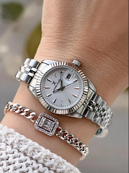 Daniel Klein Çelik Kordonlu 2 Yıl Garantili 3 Atm Suya Dayanıklı Kadın Kol Saati+Bileklik BD.10030.1 ürün görseli