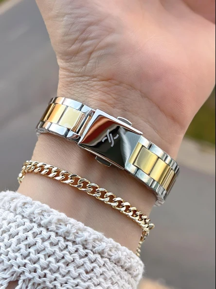 Daniel Klein Çelik Kordonlu 2 Yıl Garantili 3 Atm Suya Dayanıklı Kadın Kol Saati+Bileklik BD.14090.5 - Resim 3