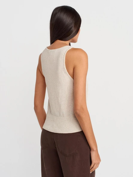 10766 DİLVİN BİSİKLET YAKA İNCE TRİKO BLUZ - Resim 11