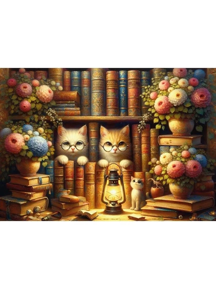 Art Puzzle Bilge Kediler Kitaplığı - 260 Parça 40269 - Resim 2