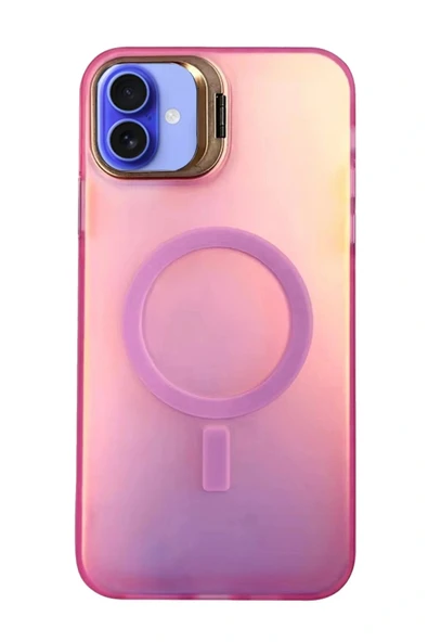 LitaeTrend iPhone 16 Plus Kılıf Primera Magsafe Standlı Kapak - Pembe ürün görseli 1