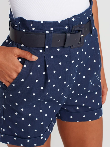 71635 DİLVİN BELİ LASTİKLİ KEMERLİ ŞORT - Resim 10