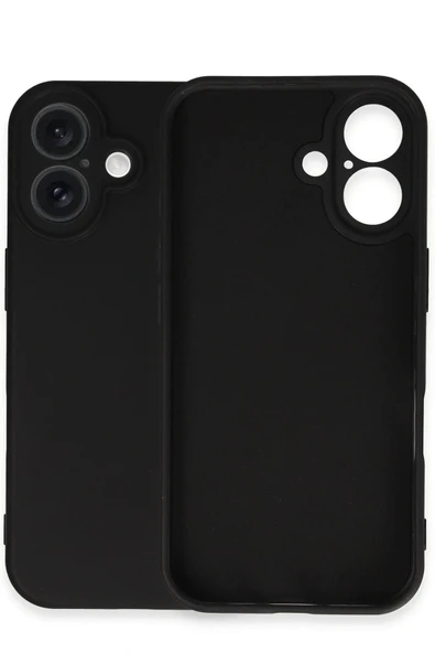 LitaeTrend iPhone 16 Kılıf Nano içi Kadife Silikon - Siyah - Resim 2