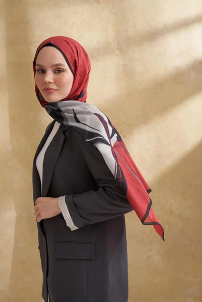 3383 ARMANDA İPEK PAMUK ŞAL DS 1 SARAH DESEN ürün görseli