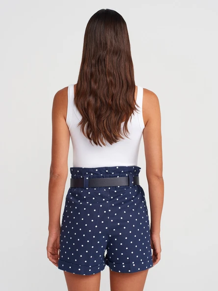 71635 DİLVİN BELİ LASTİKLİ KEMERLİ ŞORT - Resim 9