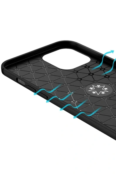 LitaeTrend iPhone 12 Pro Max Kılıf Range Yüzüklü Silikon - Siyah-Kırmızı - Resim 7