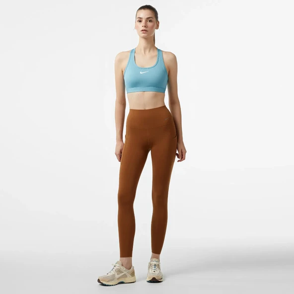 Nike Swoosh Medium Support Kadın Mavi Bra (dar kalıp) ürün görseli 1