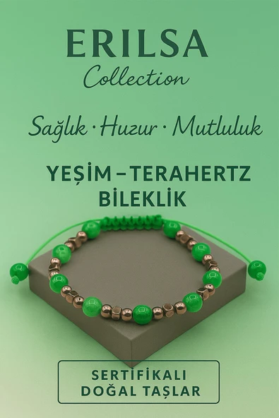 Sertifikalı Terahertz Yeşim Taşı Bileklik – Sağlık, Huzur ve Mutluluk Veren Doğal Taş ürün görseli