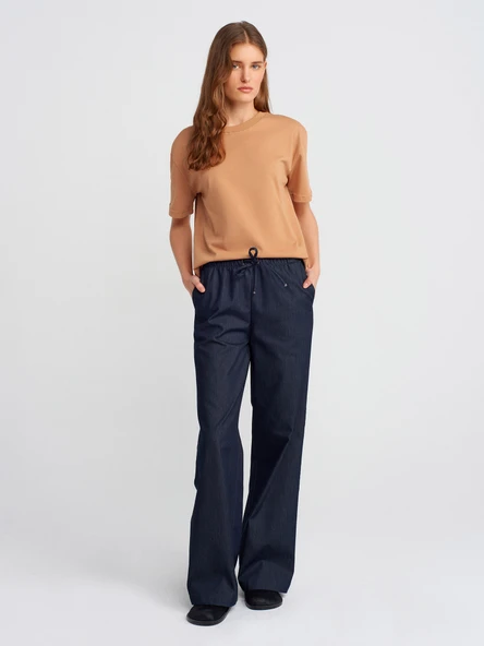 71629 DİLVİN UZUN DÖKÜMLÜ ŞIK PANTOLON - Resim 2