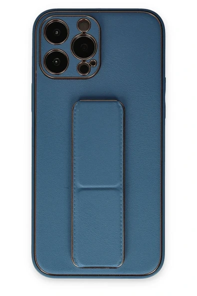 LitaeTrend iPhone 13 Pro Kılıf Coco Deri Standlı Kapak - Açık Mavi ürün görseli 1