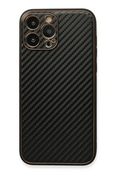 LitaeTrend iPhone 13 Pro Kılıf Coco Karbon Silikon - Siyah ürün görseli 1