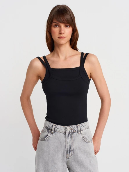 21105 DİLVİN ÇİFT ASKILI ATLET - Resim 2