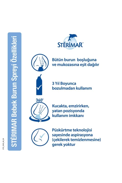 STERIMAR BABY DENİZ SUYU BURUN SPREYİ 50 ML - Resim 3