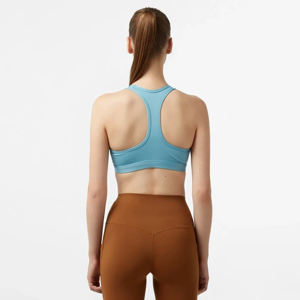 Nike Swoosh Medium Support Kadın Mavi Bra (dar kalıp) - Resim 3