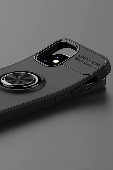 LitaeTrend iPhone 12 Mini Kılıf Range Yüzüklü Silikon - Mavi - Resim 5