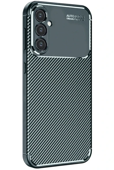 LitaeTrend Samsung Galaxy A16 5G Kılıf Auto Focus Karbon Kapak - Koyu Yeşil ürün görseli 1