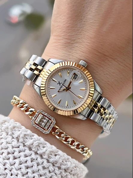 Daniel Klein Çelik Kordonlu 2 Yıl Garantili 3 Atm Suya Dayanıklı Kadın Kol Saati+Bileklik BD.10030.6 ürün görseli