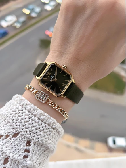 Daniel Klein Deri Kordonlu 2 Yıl Garantili 3 Atm Suya Dayanıklı Kadın Kol Saati+Bileklik BD.13939.4 - Resim 2