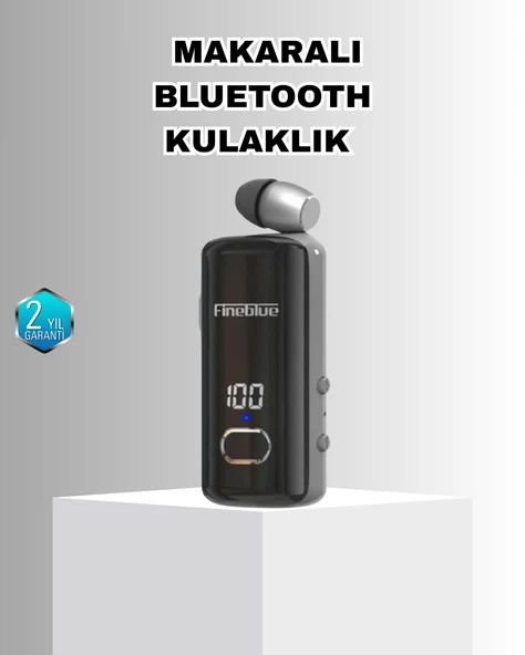 Bluetooth 5.3 Kablosuz Kulaklık Geri Çekilebilir Kablolu ve Ekranlı ürün görseli 1