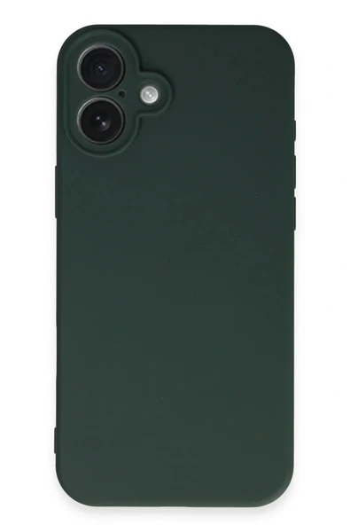 LitaeTrend iPhone 16 Plus Kılıf First Silikon - Koyu Yeşil - Resim 4