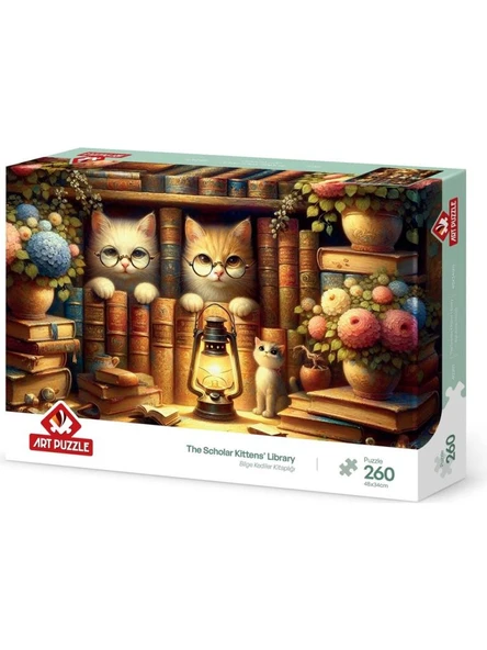 Art Puzzle Bilge Kediler Kitaplığı - 260 Parça 40269 ürün görseli