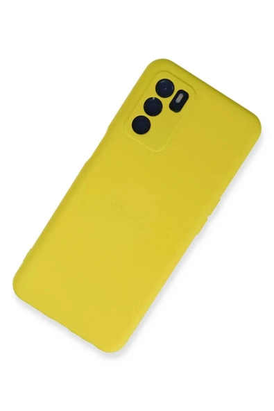 LitaeTrend Oppo A16 Kılıf Nano içi Kadife Silikon - Sarı - Resim 2