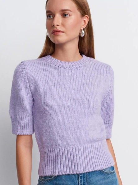 10821 DİLVİN BİSİKLET YAKA KISA KOL TRİKO KAZAK - Resim 12