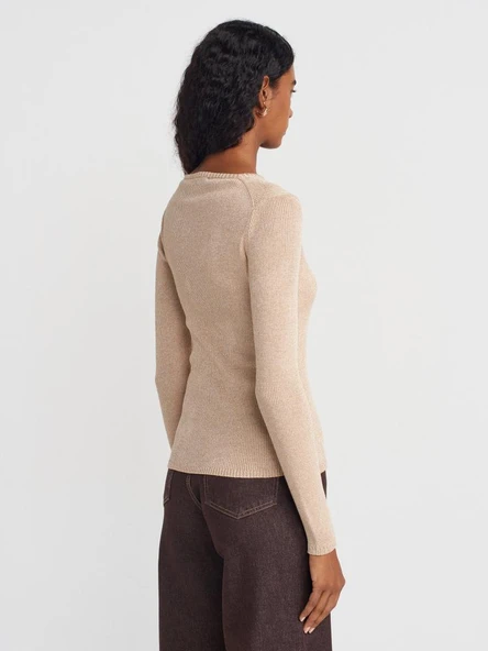 10803 DİLVİN V YAKA SİMLİ TRİKO KAZAK - Resim 10