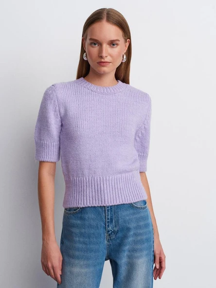 10821 DİLVİN BİSİKLET YAKA KISA KOL TRİKO KAZAK - Resim 8