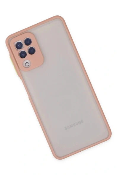 LitaeTrend Samsung Galaxy A22 Kılıf Montreal Silikon Kapak - Pembe - Resim 3