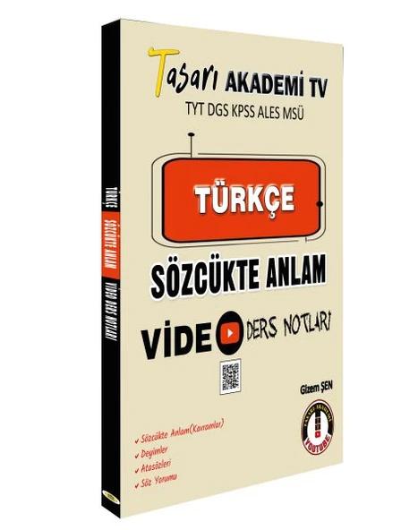 Tasarı DGS Türkçe Sözcükte Anlam Video Ders Notları ürün görseli