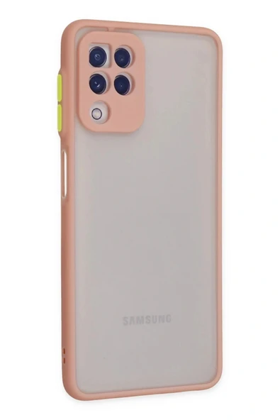 LitaeTrend Samsung Galaxy A22 Kılıf Montreal Silikon Kapak - Pembe - Resim 2