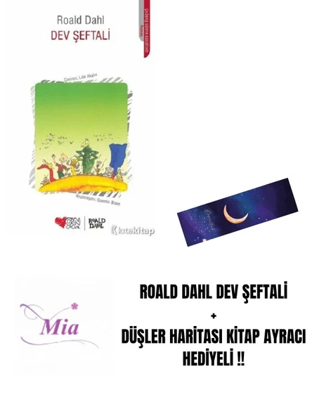 ROALD DAHL DEV ŞEFTALİ + DÜŞLER HARİTASI KİTAP AYRACI HEDİYELİ !! ürün görseli