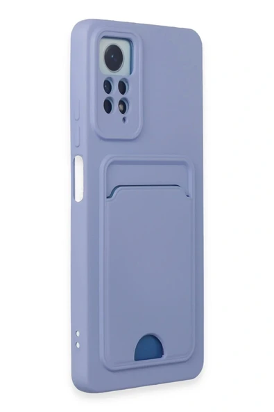 LitaeTrend Xiaomi Redmi Note 12 Pro 4G Kılıf Kelvin Kartvizitli Silikon - Lila - Resim 2