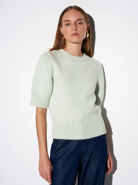 10821 DİLVİN BİSİKLET YAKA KISA KOL TRİKO KAZAK - Resim 11