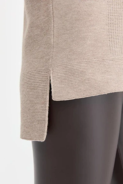 24357 DESEN TLL ÖNÜ PARÇA LİNKSLİ YIRTMAÇLI SY İMPLUS KADIN KAZAK - Resim 12