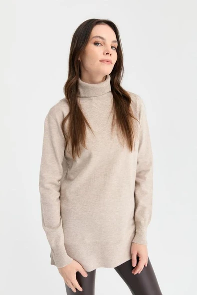 23391 DESEN TLL ANGELİNA YANI DÜĞMELİ  TAM BALIKÇI YAKA KOMPLE KAZAK - Resim 10