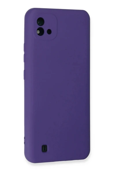 LitaeTrend Realme C11 2021 Kılıf Nano içi Kadife Silikon - Mor - Resim 3