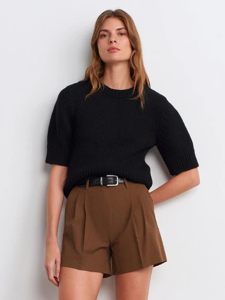 10821 DİLVİN BİSİKLET YAKA KISA KOL TRİKO KAZAK ürün görseli