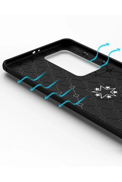 LitaeTrend Huawei P40 Pro Kılıf Range Yüzüklü Silikon - Siyah-Mavi - Resim 6