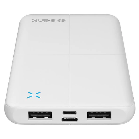 S-Link IP-G12N 10.000Mah Microusb + TYPE-C Beyaz Taşınabilir Pil Şarj Cihazı Powerbank - Resim 3