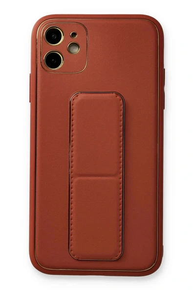 LitaeTrend iPhone 12 Kılıf Coco Deri Standlı Kapak - Fuşya ürün görseli 1