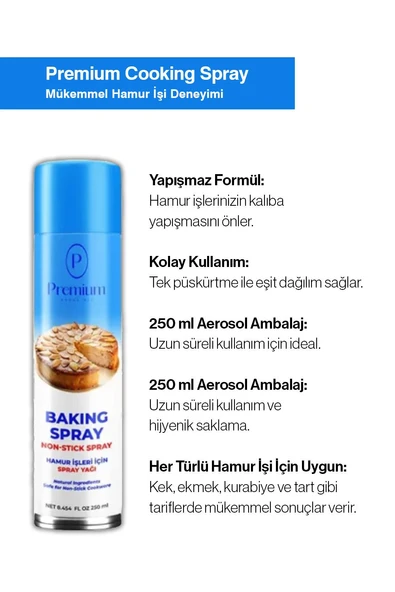 Premium Hamur İşleri Sprey 2'li 250 ML, Hediyeli - Resim 2