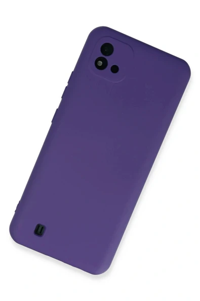 LitaeTrend Realme C11 2021 Kılıf Nano içi Kadife Silikon - Mor - Resim 2