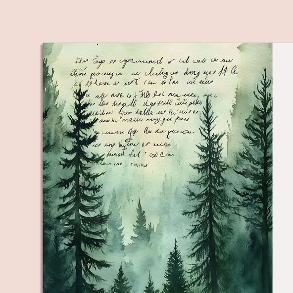 2026 Orman Masa Takvimi | Üç Aylık Takvim - Önceki Ay Sonraki Ay | Doğa ve Ağaç İllüstrasyonları | Minimal Ofis ve Ev De - Resim 5