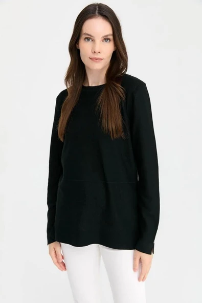 24357 DESEN TLL ÖNÜ PARÇA LİNKSLİ YIRTMAÇLI SY İMPLUS KADIN KAZAK ürün görseli