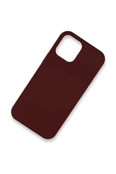 LitaeTrend iPhone 12 Pro Kılıf Lansman Legant Silikon - Bordo - Resim 2