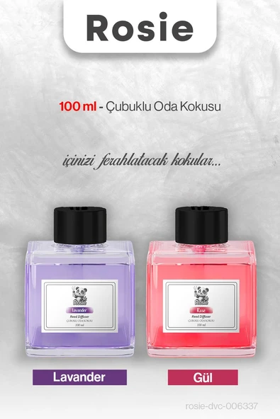 ROSIE Lavanta ve Gül Çubuklu Oda Kokusu 100 ml ürün görseli
