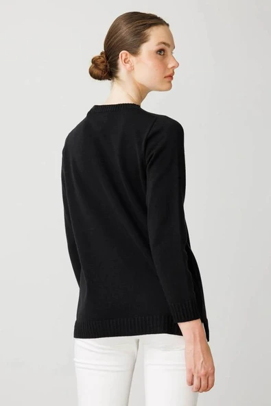 25250 DESEN TRİKO ÖNÜ ÇİZGİLİ GÖĞSÜ VEREV BİRİKTİRMELİ SIFIR YAKA TUNİK - Resim 11