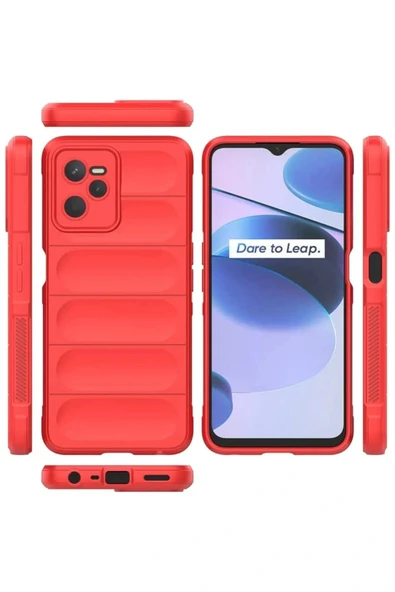 LitaeTrend Realme C35 Kılıf Optimum Silikon - Kırmızı - Resim 3